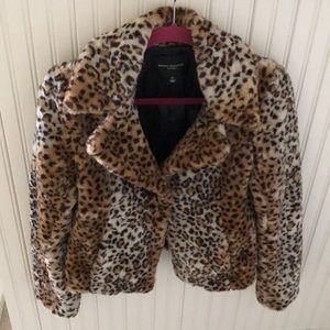 furry leopard jacket